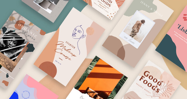Organic templates in GoDaddy Studio