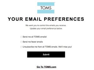 Opt out email