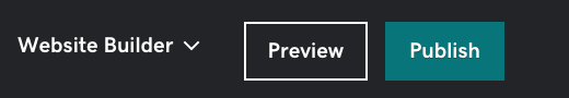 Preview and publish options in Websites + Marketing