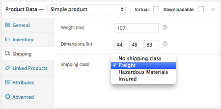 shipping type