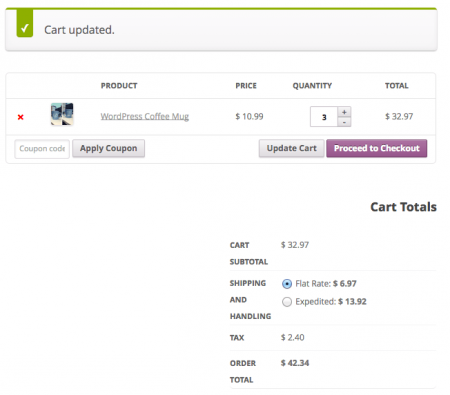 updated cart