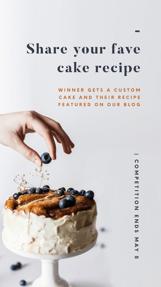 A graphic encouraging users to share their favorite recipe