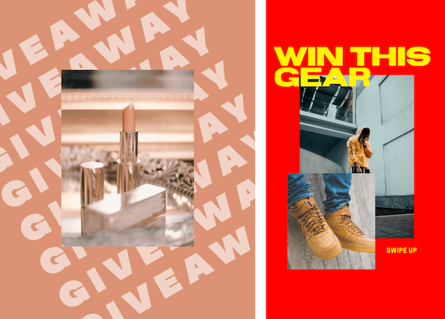 Example of beauty and apparel giveaway graphic