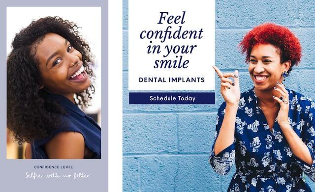 Social ads celebrating national smile day