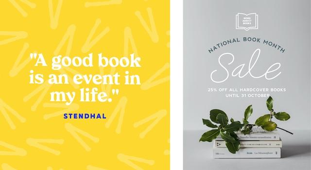 Social ads celebrating book month