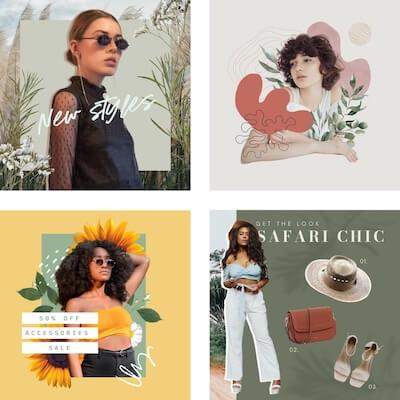 New style collage using GoDaddy Studio