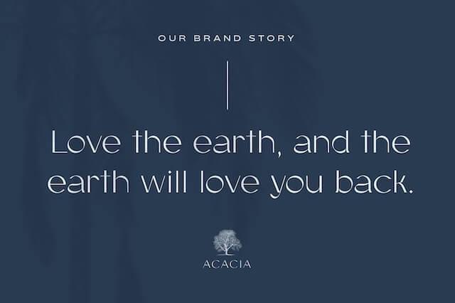 Sample of graphic with slogan for Acacia example