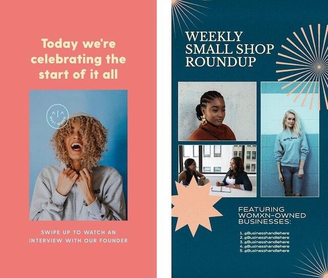 Ads celebrating women-led businesses