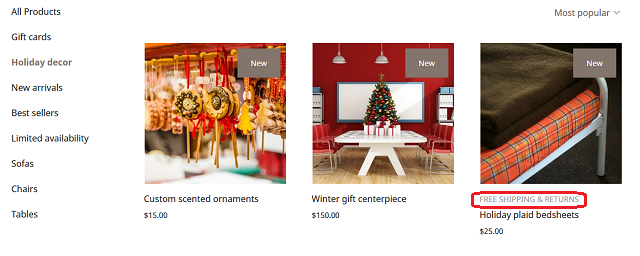 Gallery view free shipping and free returns