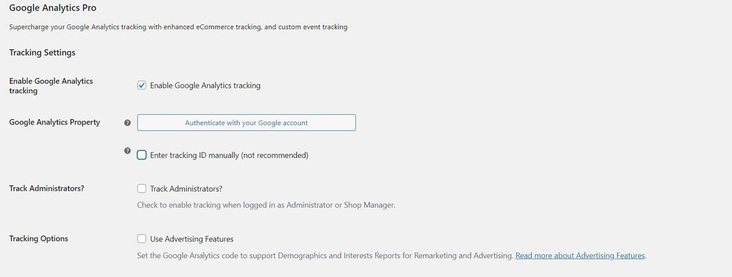 Google Analytics WooCommerce Integration