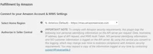 Connect Amazon WooCommerce Home Region