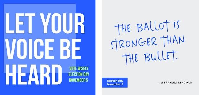 Election Day images made in GoDaddy Studio