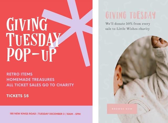 Giving Tuesday promos creating GoDaddy Studio