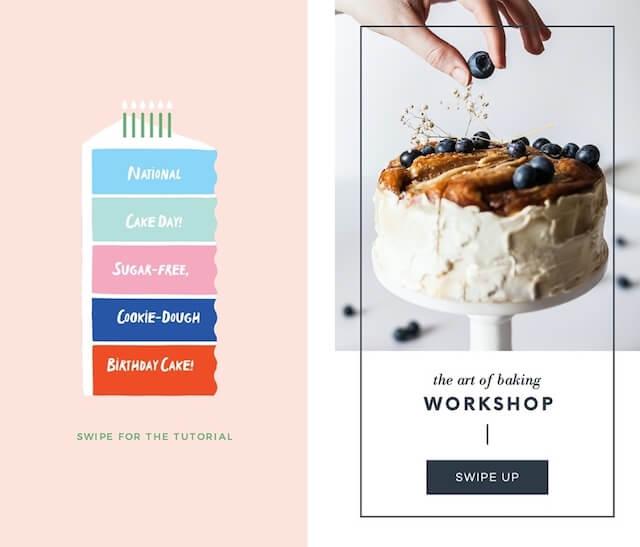 National Cake Day images made in GoDaddy Studio