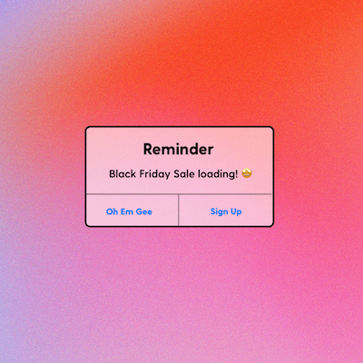 Reminder image created in GoDaddy Studio