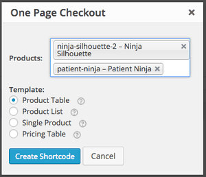 Setup One Page Checkout