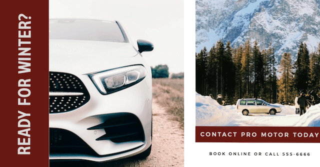 GoDaddy Studio templates for winter car services