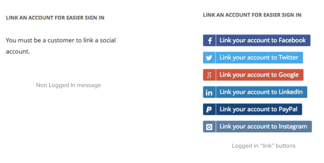 Social media link buttons