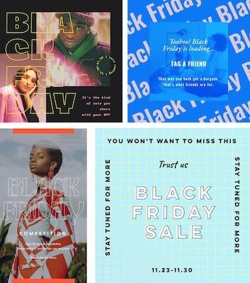 Black Friday social posts with GoDaddy Studio