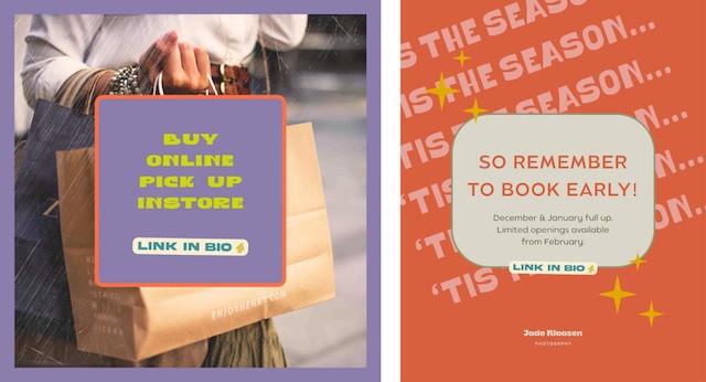Sales promo images made with GoDaddy Studio