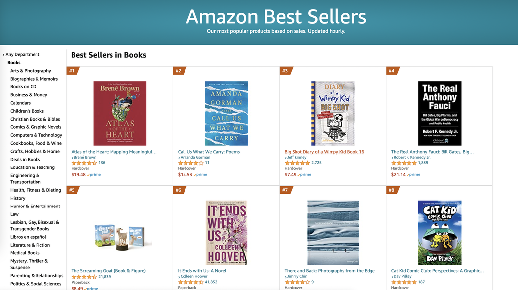 Amazon’s best-selling books