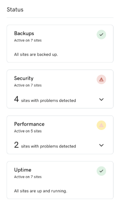 Status widget designs - the Hub