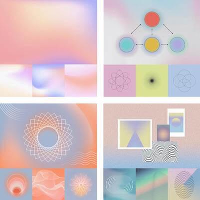 Color gradient templates in GoDaddy Studio