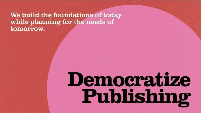 democratize publishing text on slide