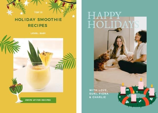 Christmas graphics from GoDaddy Studio