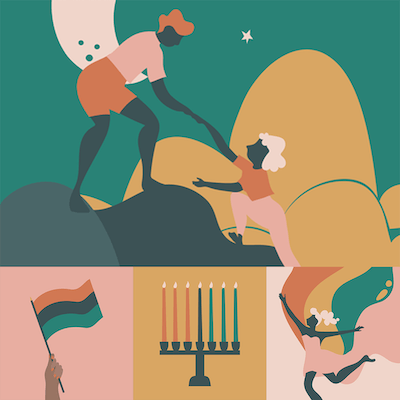 Kwanzaa illustrations by Monica Obaga for GoDaddy Studio