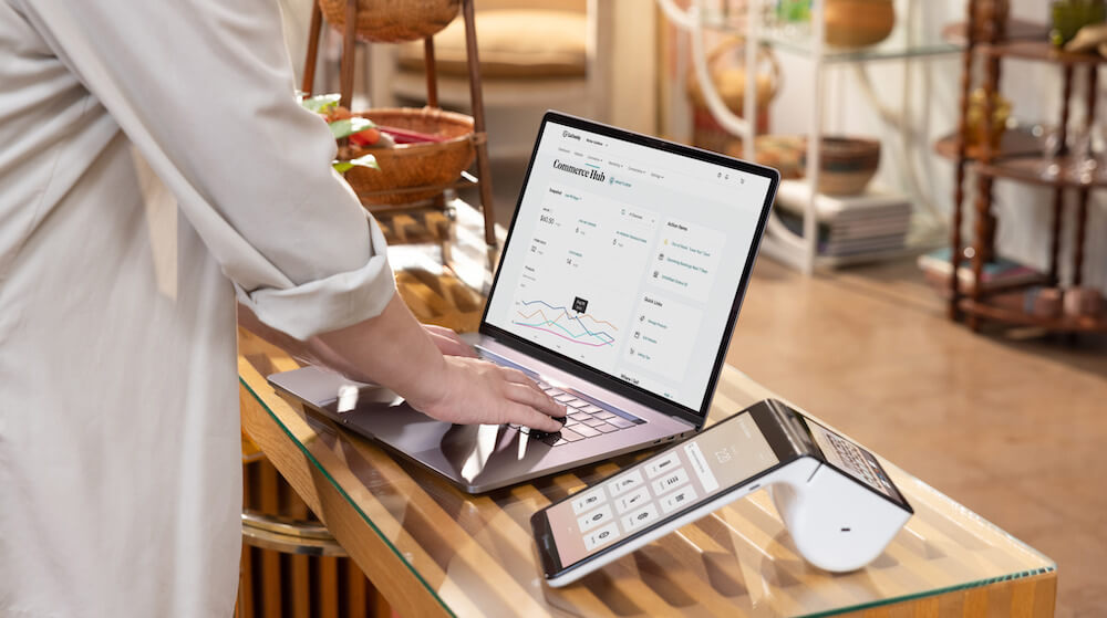 person using point of sale