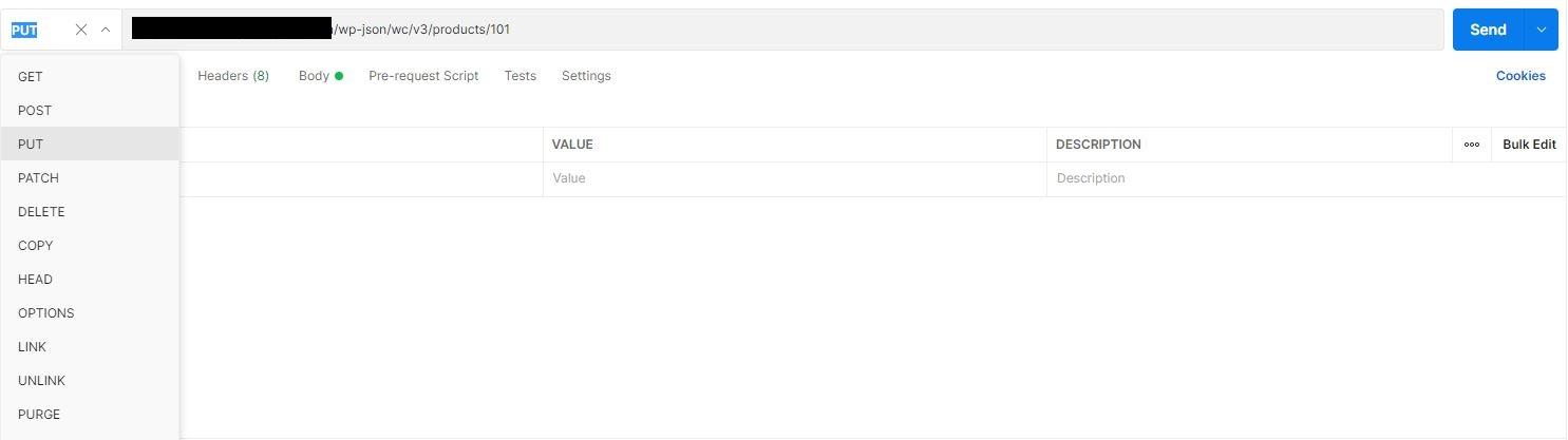 Sidebar option to select HTTP method