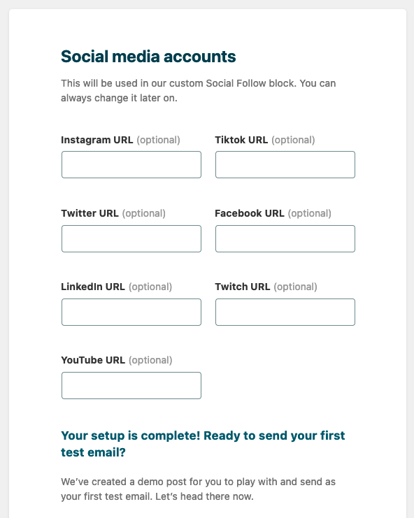 Social Follow block