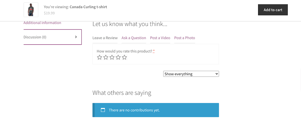 Product reviews