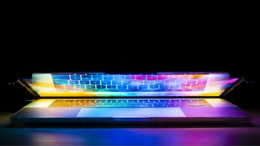 Change Domain Name Colorful Computer Screen