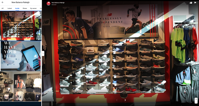 Product images in a store