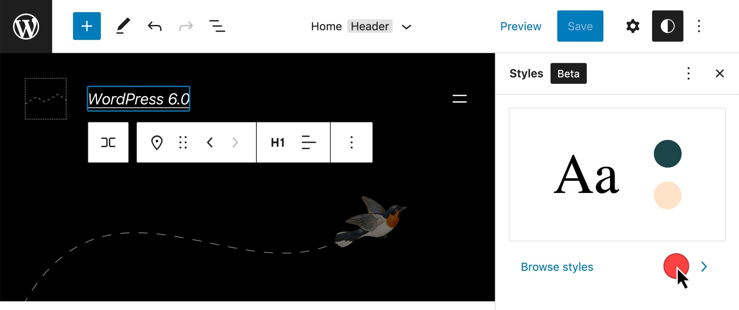 Global Style, Theme Style Variation in WordPress 6.0