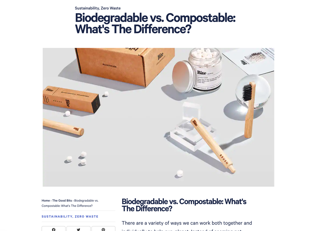 Bite sustainability blog post