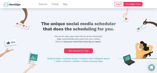 MeetEdgar social media scheduling.