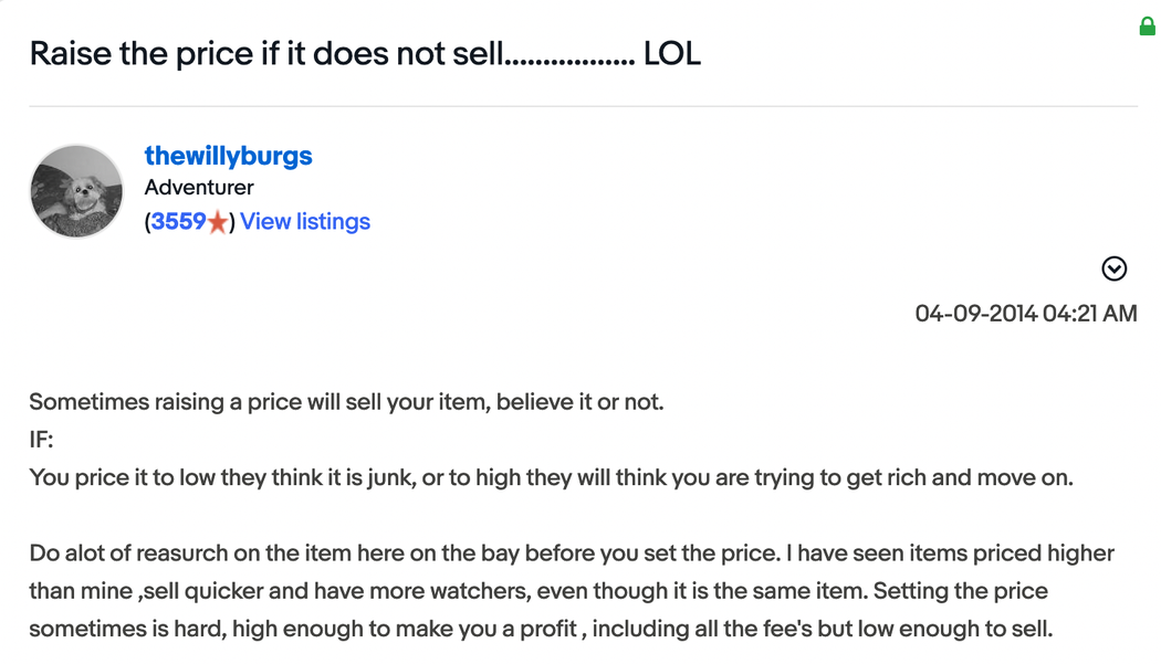 eBay selling tips