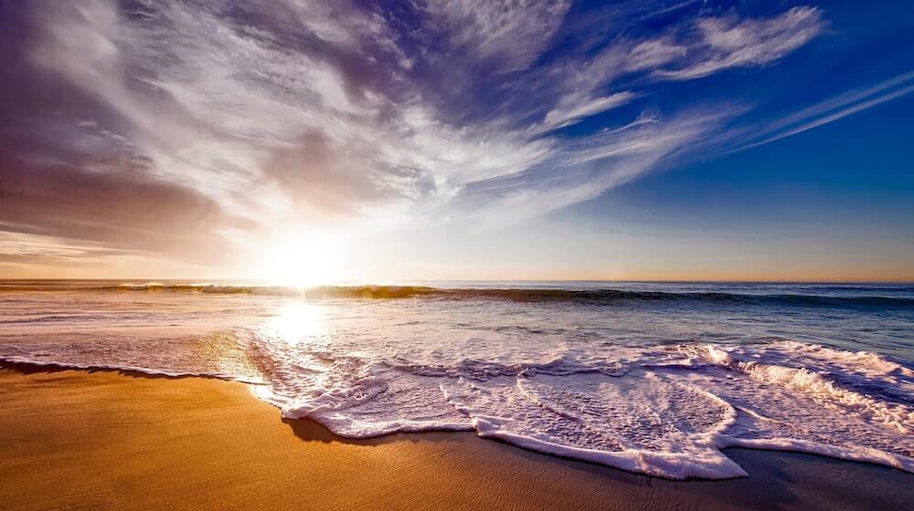 Beach at sunset