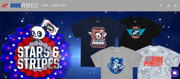 Dudeperfect.store homepage