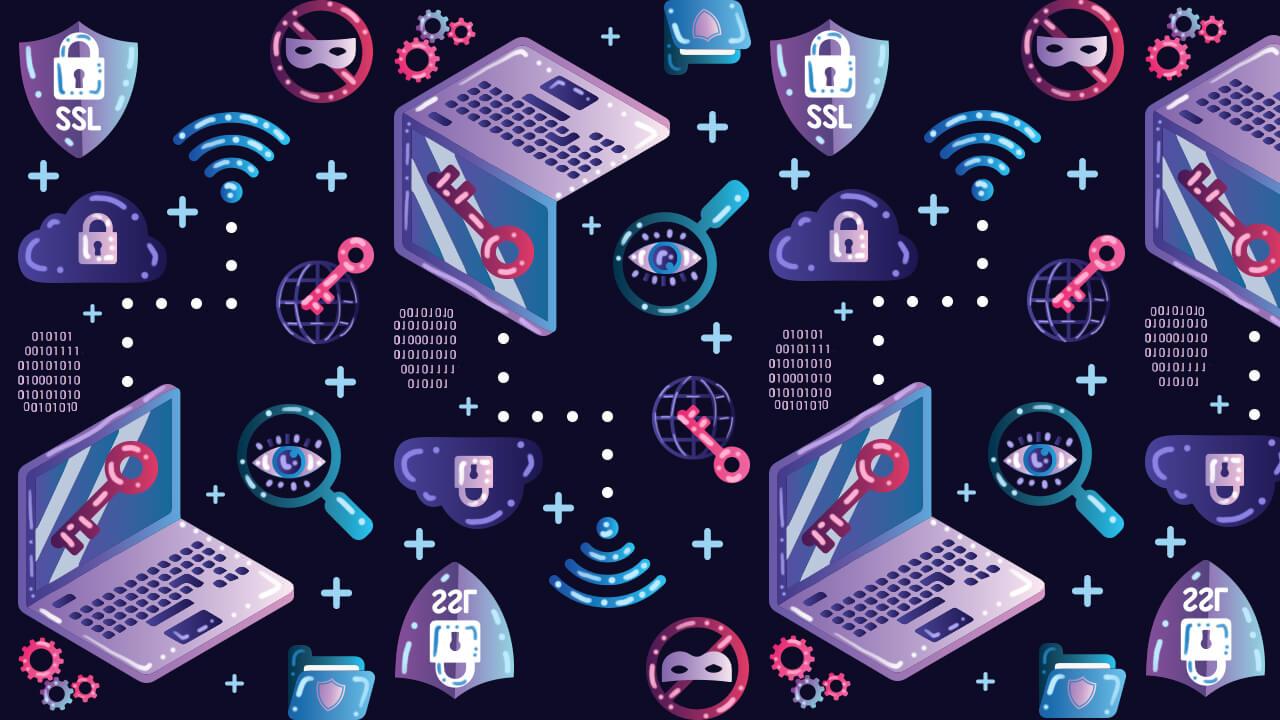 Illustration representing SSL and cybersecurity