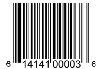 Example of a universal product code (UPC)