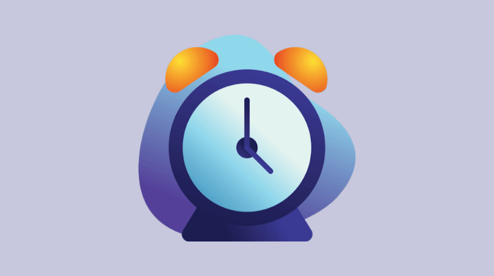 Graphic image of an analog alarm clock