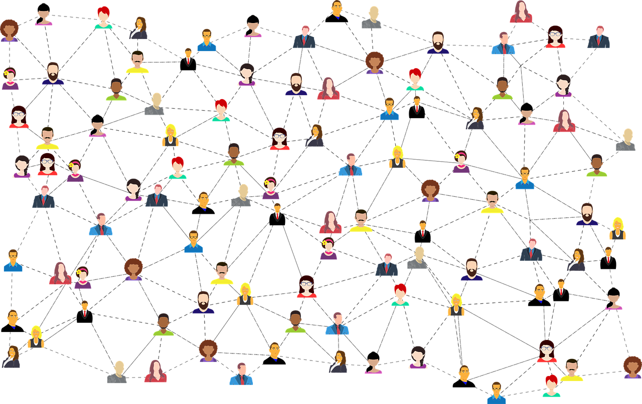 An Illustration Depicts People Connected by Dotted Lines