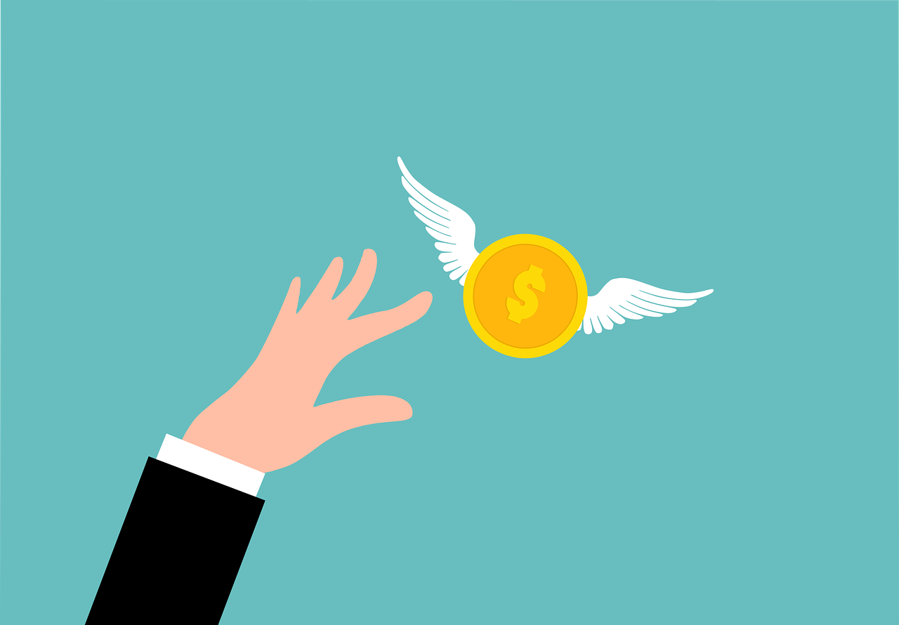 An Illustration Depicts a Coin Flying Away