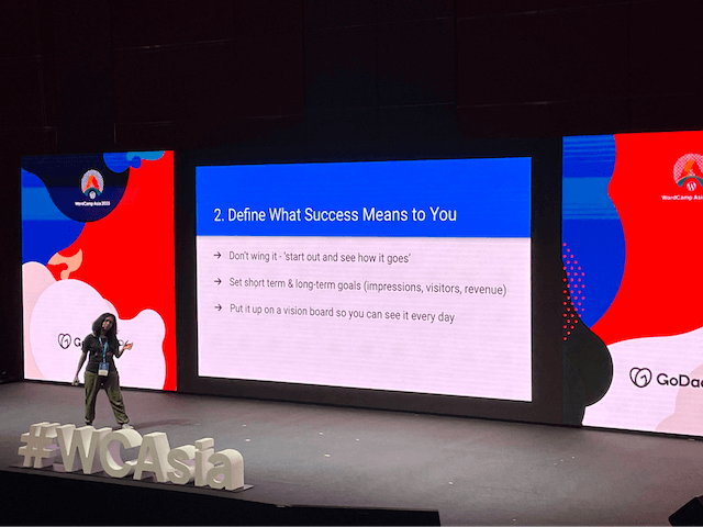 Shilpa Shah presenting at WordCamp Asia 2023