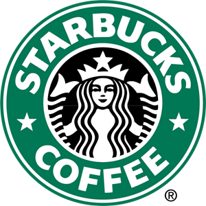 Starbucks logo on white background - round logo shape