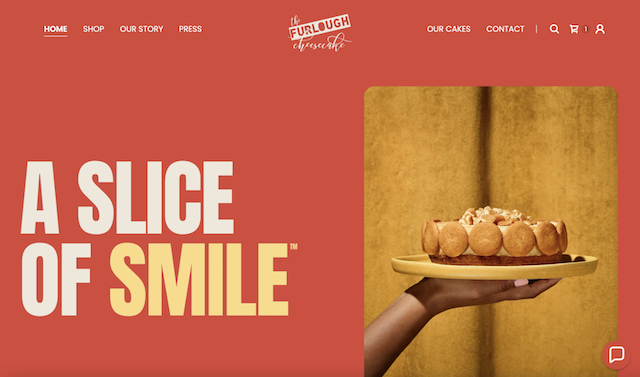 screenshot of https://thefurloughcheesecake.com